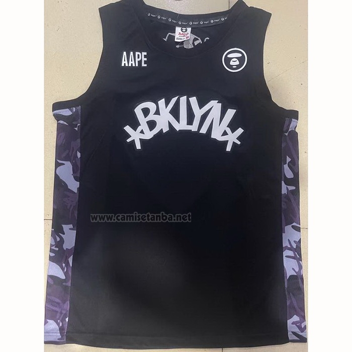 Camiseta Brooklyn Nets x AAPE Negro